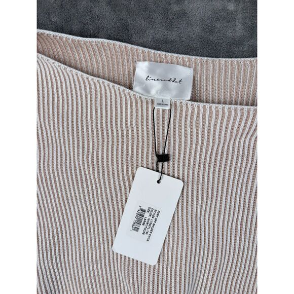 Line and Dot Sweater NWT Favorite Off Shoulder Ribbed Sweater Size Large - Picture 2 of 7